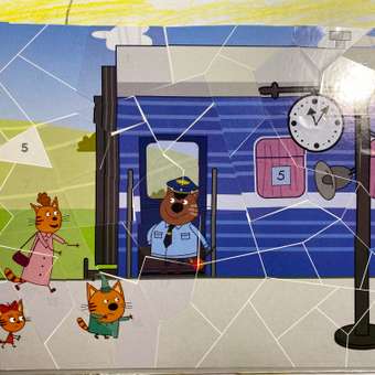 Книга Три кота Рисуем наклейками по номерам Транспорт: отзыв пользователя Детский Мир