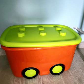 Ящик для игрушек Babyton Моби М 47л Оранжевый 2598-Б: отзыв пользователя Детский Мир
