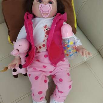 Кукла Пупс Реборн NRAVIZA Детям мягконабивная 55 см с одеждой и аксессуарами: отзыв пользователя Детский Мир