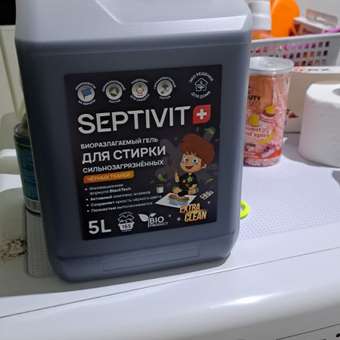 Гель для стирки SEPTIVIT Premium для Сильнозагрязненного черного белья Extra Clean 5л: отзыв пользователя Детский Мир