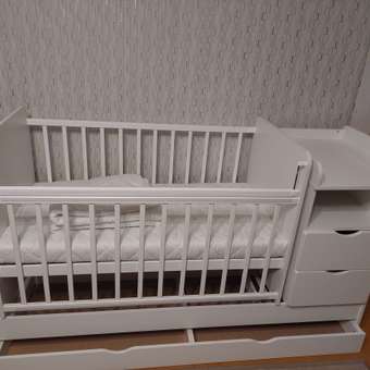 Детская кроватка Sweet Baby Valentino прямоугольная, поперечный маятник (белый): отзыв пользователя Детский Мир