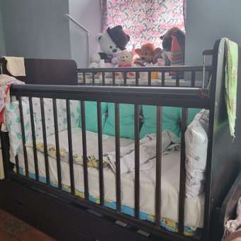 Детская кроватка Sweet Baby Valentino прямоугольная, поперечный маятник (венге, слоновая кость): отзыв пользователя Детский Мир