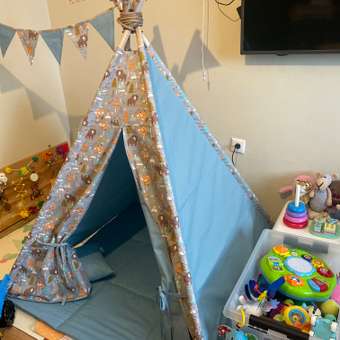 Детская игровая палатка вигвам Buklya Медведи цв. серый / индиго: отзыв пользователя Детский Мир