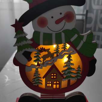 Новогодний декор Sima-Land с подсветкой «Весёлый снеговик» 13×5×24 см: отзыв пользователя Детский Мир