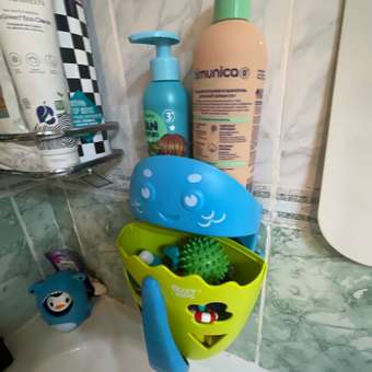 Органайзер детский ковш ROXY-KIDS для ванной для игрушек для купания DINO c полкой цвет зеленый: отзыв пользователя Детский Мир
