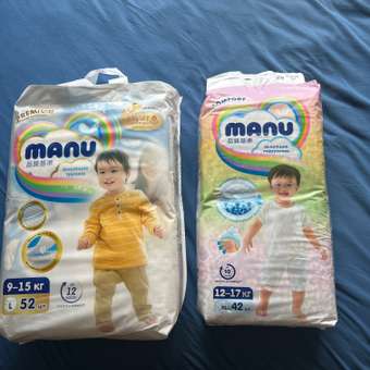 Трусики MANU Premium L (9-15 кг) 52 шт.: отзыв пользователя Детский Мир