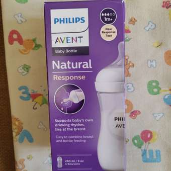 Бутылочка для кормления Philips Avent Natural Response 260мл с 1месяца SCY903/01: отзыв пользователя ДетМир