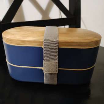Ланч-бокс контейнер для еды iLikeGift Wood blue: отзыв пользователя Детский Мир