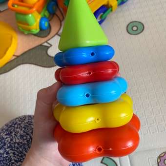 Развивающие игрушки Karolinatoys для малышей Набор Сортер Кубик логический малый + Пирамидка малая: отзыв пользователя Детский Мир