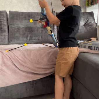 Игрушечный лук GRACE HOUSE со стрелами на присосках с лазерным прицелом складной: отзыв пользователя Детский Мир