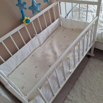 Бортик Babyton Горошки Белый 10171: отзыв пользователя Детский Мир