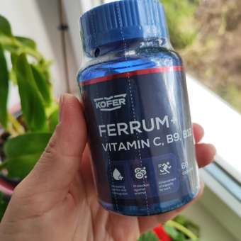 Витамин железо В9 KOFER с витамином В12 и витамином С 60 капсул: отзыв пользователя Детский Мир