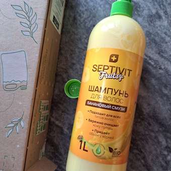Шампунь для волос SEPTIVIT Premium Frutsy банановый смузи 1 л: отзыв пользователя Детский Мир
