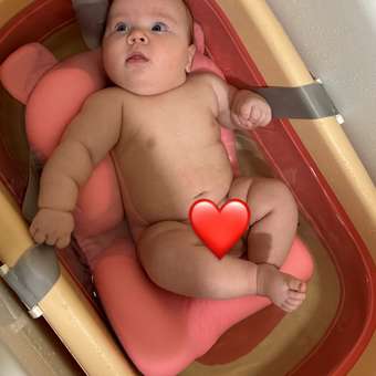Ванночка детская RIKI TIKI Little Prince розовая складная с термочувствительной пробкой: отзыв пользователя Детский Мир