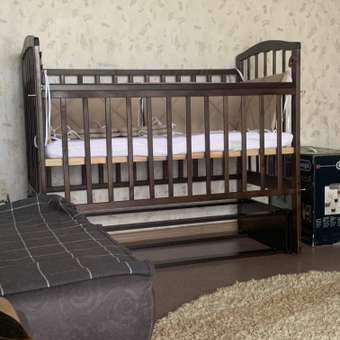 Детская кроватка АГАТ Золушка 5 прямоугольная, продольный маятник (бежевый): отзыв пользователя Детский Мир