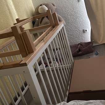 Детская кроватка MOWbaby прямоугольная, продольный маятник (белый): отзыв пользователя Детский Мир