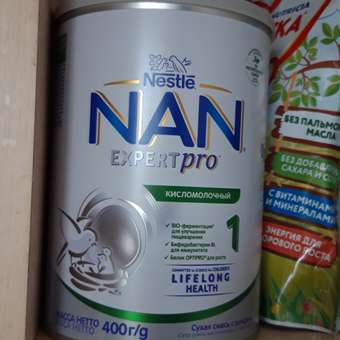 Смесь NAN 1 кисломолочный 400г с 0мес: отзыв пользователя ДетМир