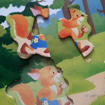 Книжка-игрушка Степ Пазл Лесные друзья бельчонка Волшебные странички: отзыв пользователя Детский Мир