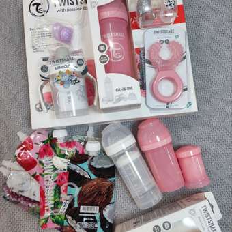 Комплект 16 предметов Twistshake для кормления цвет: Pink / Purple / White: отзыв пользователя Детский Мир