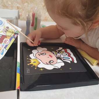 Набор для творчества NRAVIZA Детям Рисование песком на фресках: отзыв пользователя Детский Мир