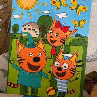 Холст для росписи Multiart Три кота 324029: отзыв пользователя Детский Мир