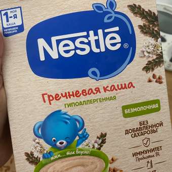 Каша Nestle гречневая безмолочная 200г с 4месяцев: отзыв пользователя ДетМир