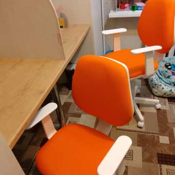 Кресло компьютерное Brabix детское Fancy MG-201W с подлокотниками оранжевое TW-96-1: отзыв пользователя Детский Мир