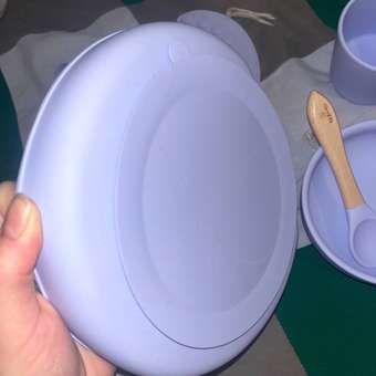 Набор силиконовой посуды KAZOKU Фиалковый: отзыв пользователя Детский Мир