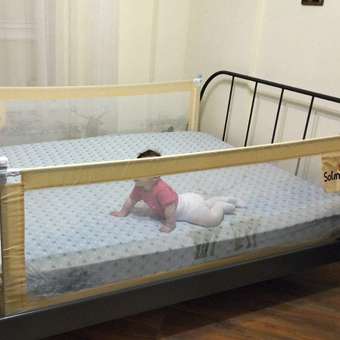 Защитный барьер для кровати Solmax для новорожденных 160 см бежевый: отзыв пользователя Детский Мир