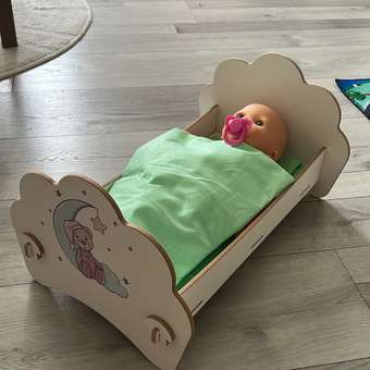 Кроватка для кукол деревянная Коняша Моня белый: отзыв пользователя Детский Мир