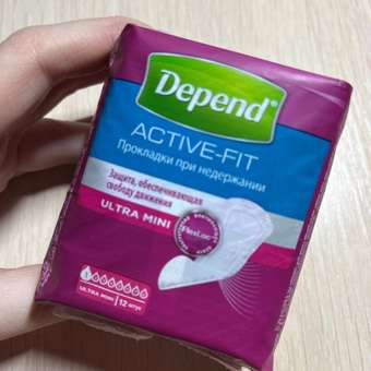 Прокладки Depend Ultra Mini для женщин 12шт: отзыв пользователя Детский Мир