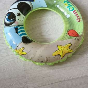 Надувной круг для плавания Jilong Весёлая панда 50 см салатовый: отзыв пользователя Детский Мир