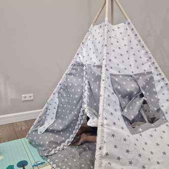 Вигвам палатка игровая ВигваМАМ Серый зигзаг полный комплект: отзыв пользователя Детский Мир
