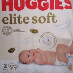Подгузники Huggies Elite Soft для новорожденных 2 4-6кг 100шт купить по ...