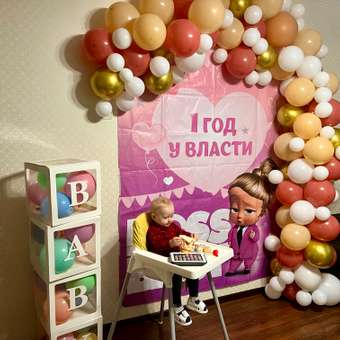 Воздушные шары набор Мишины шарики фотозона на праздник день рождения для девочки 104 шт: отзыв пользователя Детский Мир
