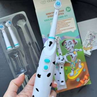 Электрическая зубная щетка CLEARDENT далматинец Джой: отзыв пользователя Детский Мир