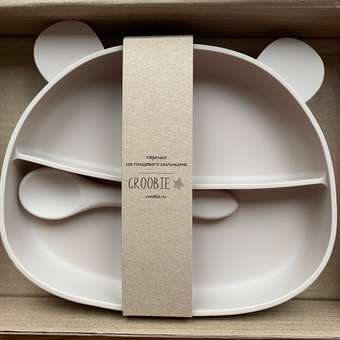 Набор посуды Croobie для кормления Мишка Бежевый: отзыв пользователя Детский Мир