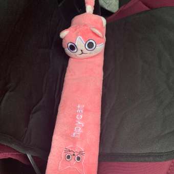Накладка на ремень Territory безопасности детская с мягкой игрушкой розовый котик: отзыв пользователя. Зоомагазин Зоозавр