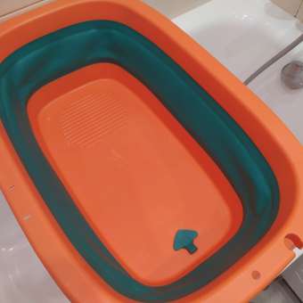 Детская складная ванночка LaLa-Kids Крабик для купания новорожденных оранжевый: отзыв пользователя Детский Мир