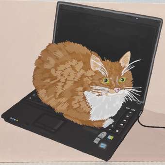 Картина по номерам Art on Canvas Рабочие будни с котиком в ассортименте: отзыв пользователя Детский Мир
