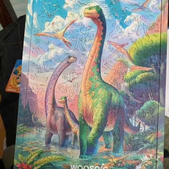 Пазл деревянный WOOSAIC Dino Тираннозавр Рекс 100 деталей: отзыв пользователя Детский Мир