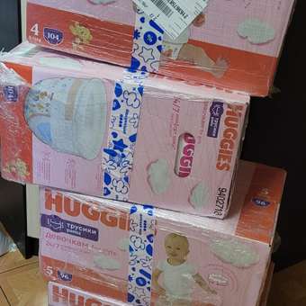 Подгузники-трусики для девочек Huggies 4 9-14кг 104шт: отзыв пользователя ДетМир