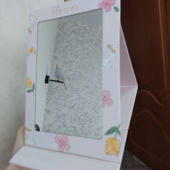 Зеркало настольное для макияжа iLikeGift Flower bunny pink: отзыв пользователя Детский Мир