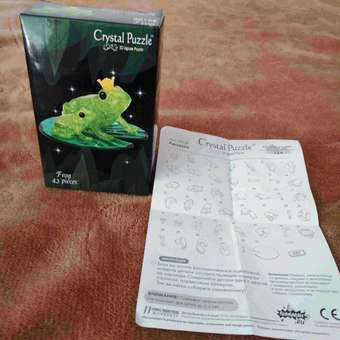 3D-пазл Crystal Puzzle IQ игра для детей кристальные Лягушки 43 детали: отзыв пользователя Детский Мир