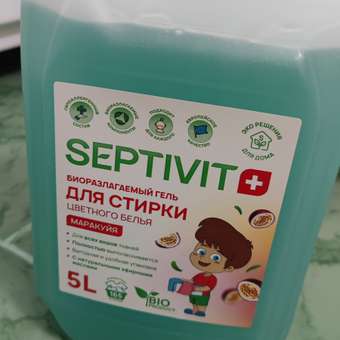 Гель для стирки SEPTIVIT Premium для цветных тканей с ароматом Маракуйя 5л: отзыв пользователя Детский Мир