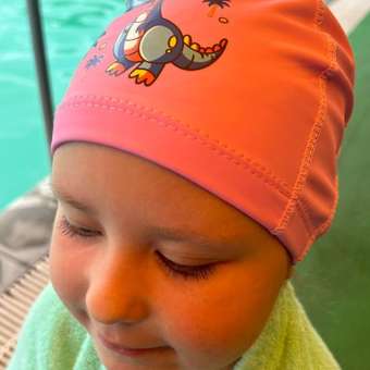 Детская шапочка для плавания Namo розовая_синий_динозавр: отзыв пользователя Детский Мир