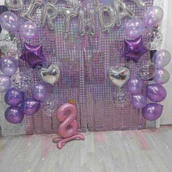 Набор воздушных шаров Мишины шарики для фотозоны на день рождения с фольгированными буквами Happy Birthday: отзыв пользователя Детский Мир