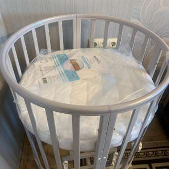 Детская кроватка Азбука Кроваток ЛиЛи овальная, поперечный маятник (серый): отзыв пользователя Детский Мир