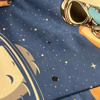 Комплект постельного белья ATLASPLUS астронавт синий полутороспальный: отзыв пользователя Детский Мир