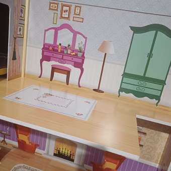 Кукольный домик Lisa Doll деревянный 3 этажа с мебелью 17 предметов: отзыв пользователя Детский Мир